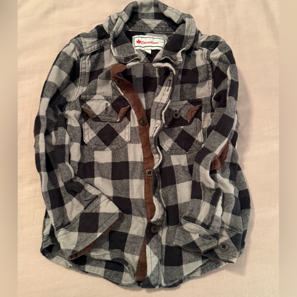 Black and Gray Checkered Shirt boys